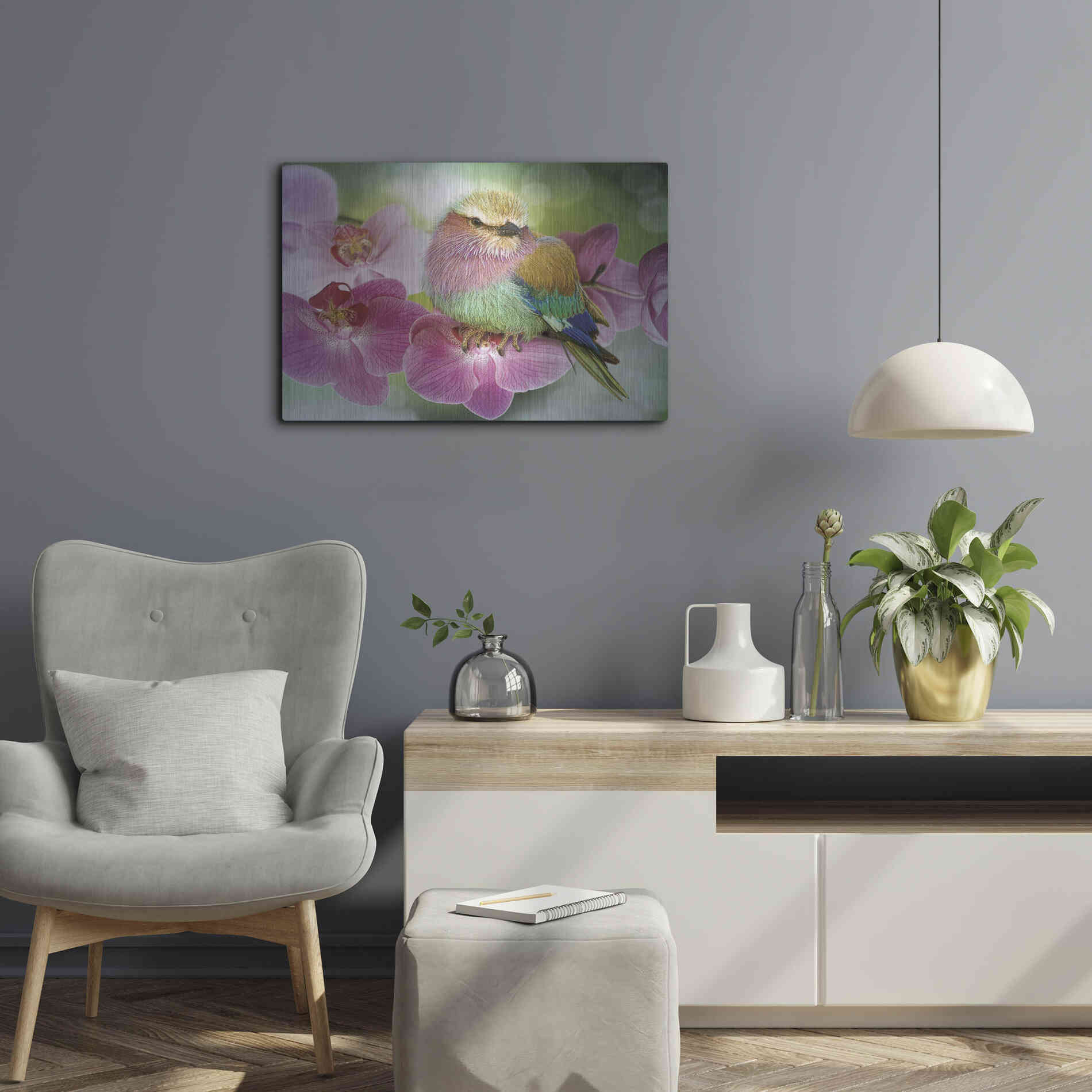 Luxe Metal Art 'Pretty Boy' by Steve Hunziker, Metal Wall Art,24x16