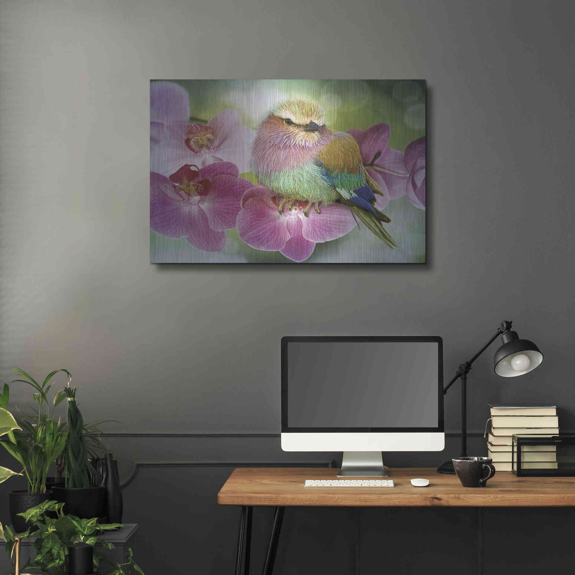 Luxe Metal Art 'Pretty Boy' by Steve Hunziker, Metal Wall Art,36x24