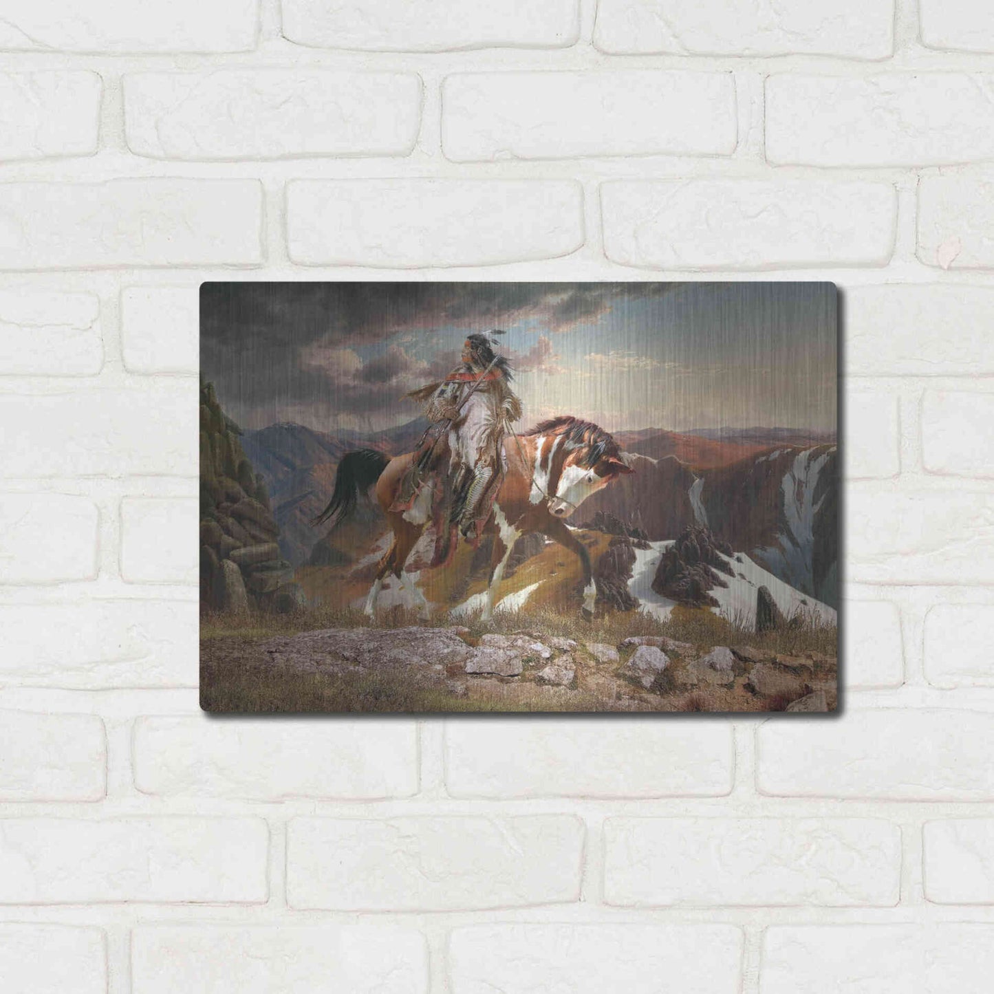 Luxe Metal Art 'On The Lookout' by Steve Hunziker, Metal Wall Art,16x12