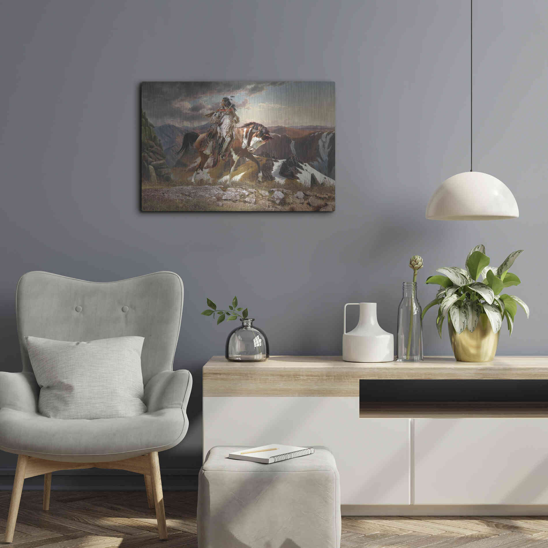 Luxe Metal Art 'On The Lookout' by Steve Hunziker, Metal Wall Art,24x16