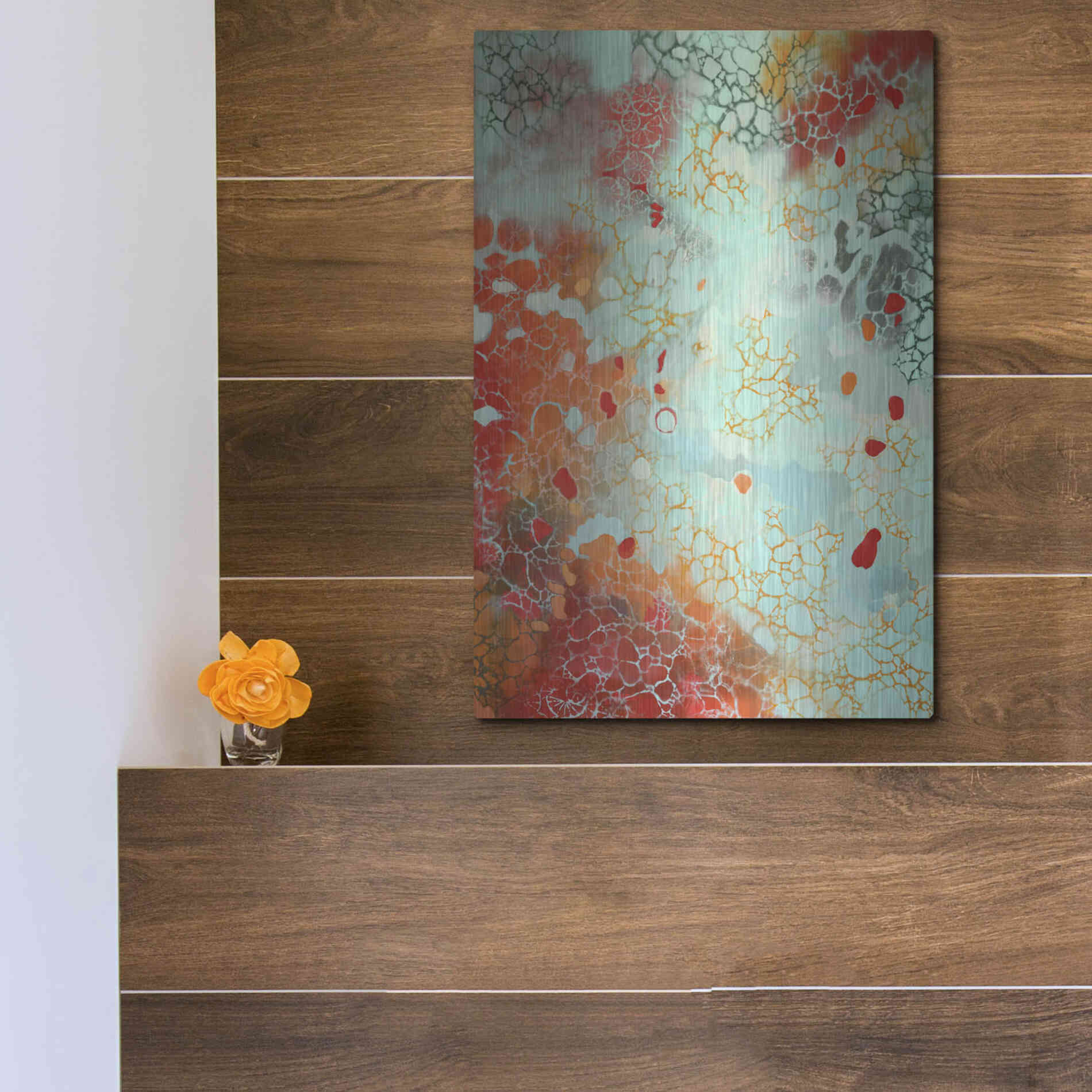 Luxe Metal Art 'Ocean Memories' by Judith D'Agostino, Metal Wall Art,12x16