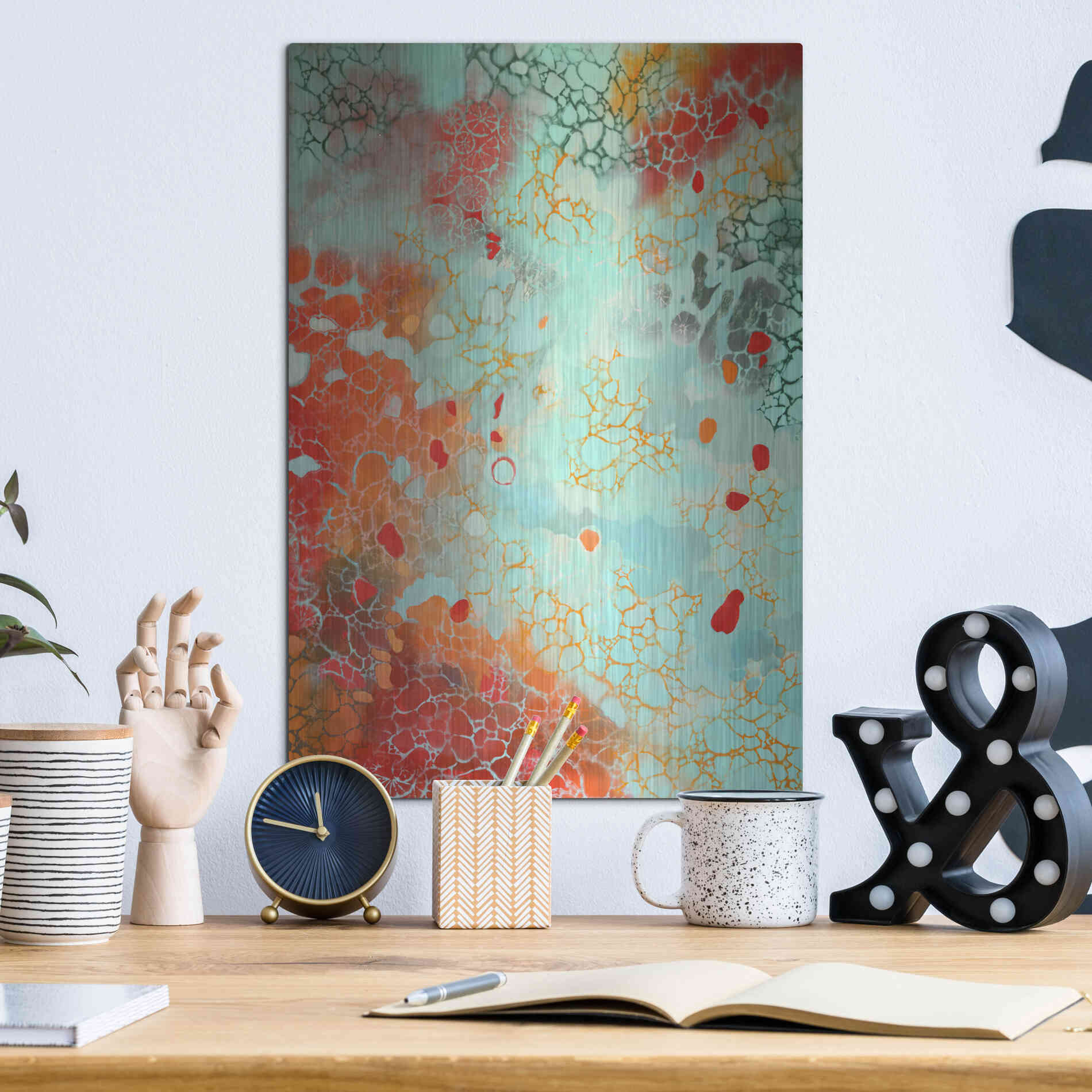 Luxe Metal Art 'Ocean Memories' by Judith D'Agostino, Metal Wall Art,12x16