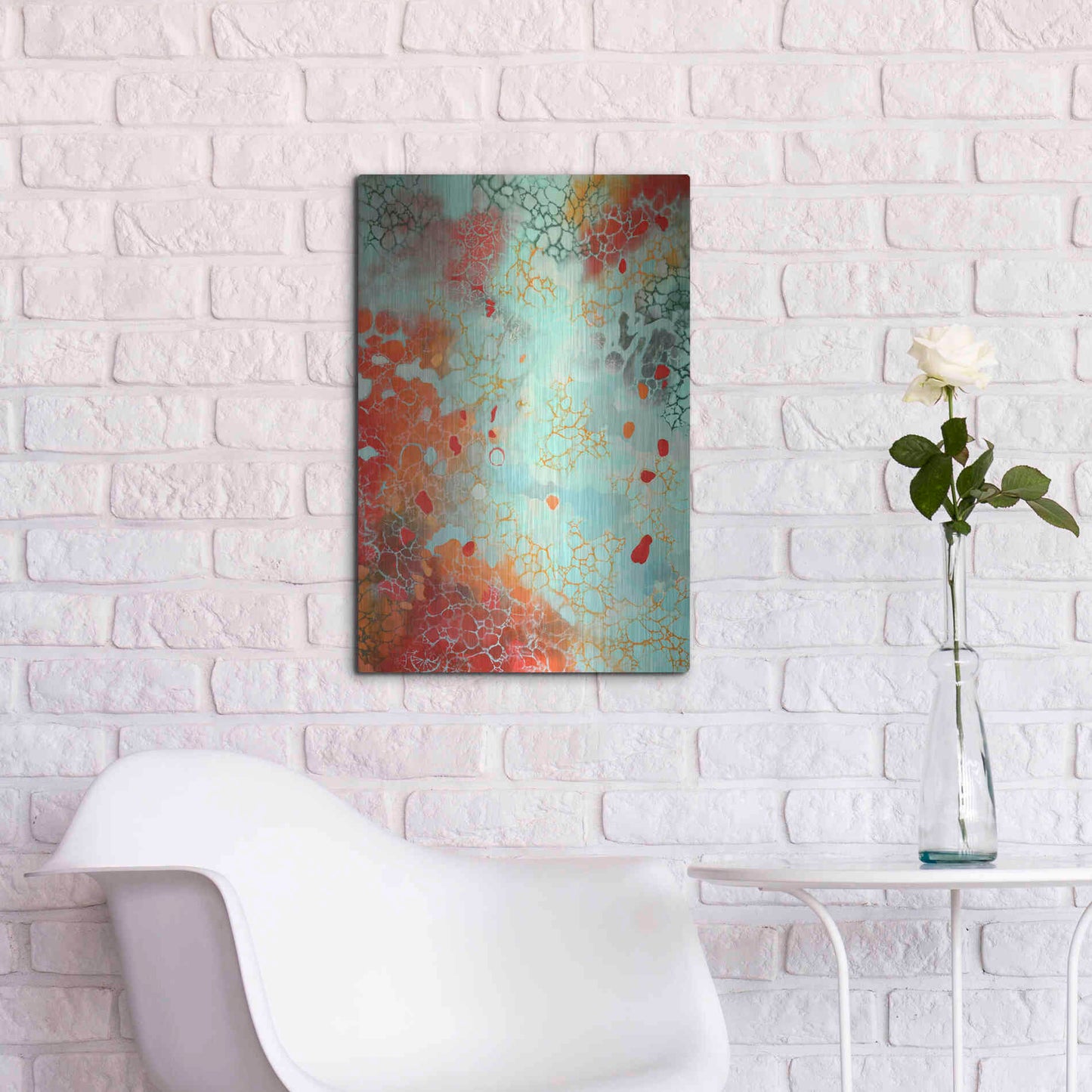 Luxe Metal Art 'Ocean Memories' by Judith D'Agostino, Metal Wall Art,16x24