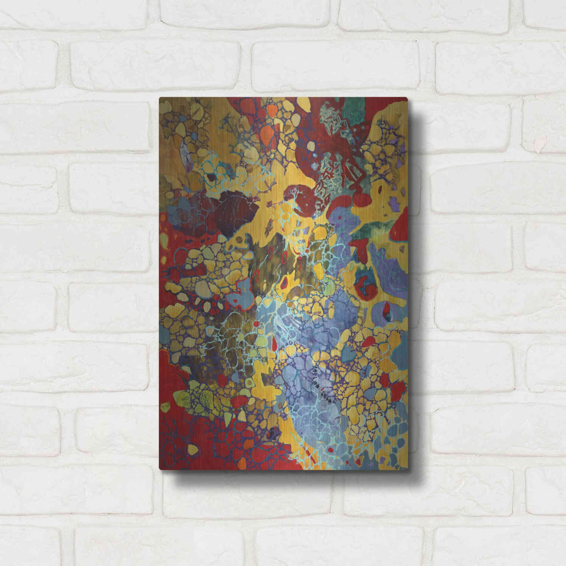 Luxe Metal Art 'Broadway Boogie Woogie' by Judith D'Agostino, Metal Wall Art,12x16