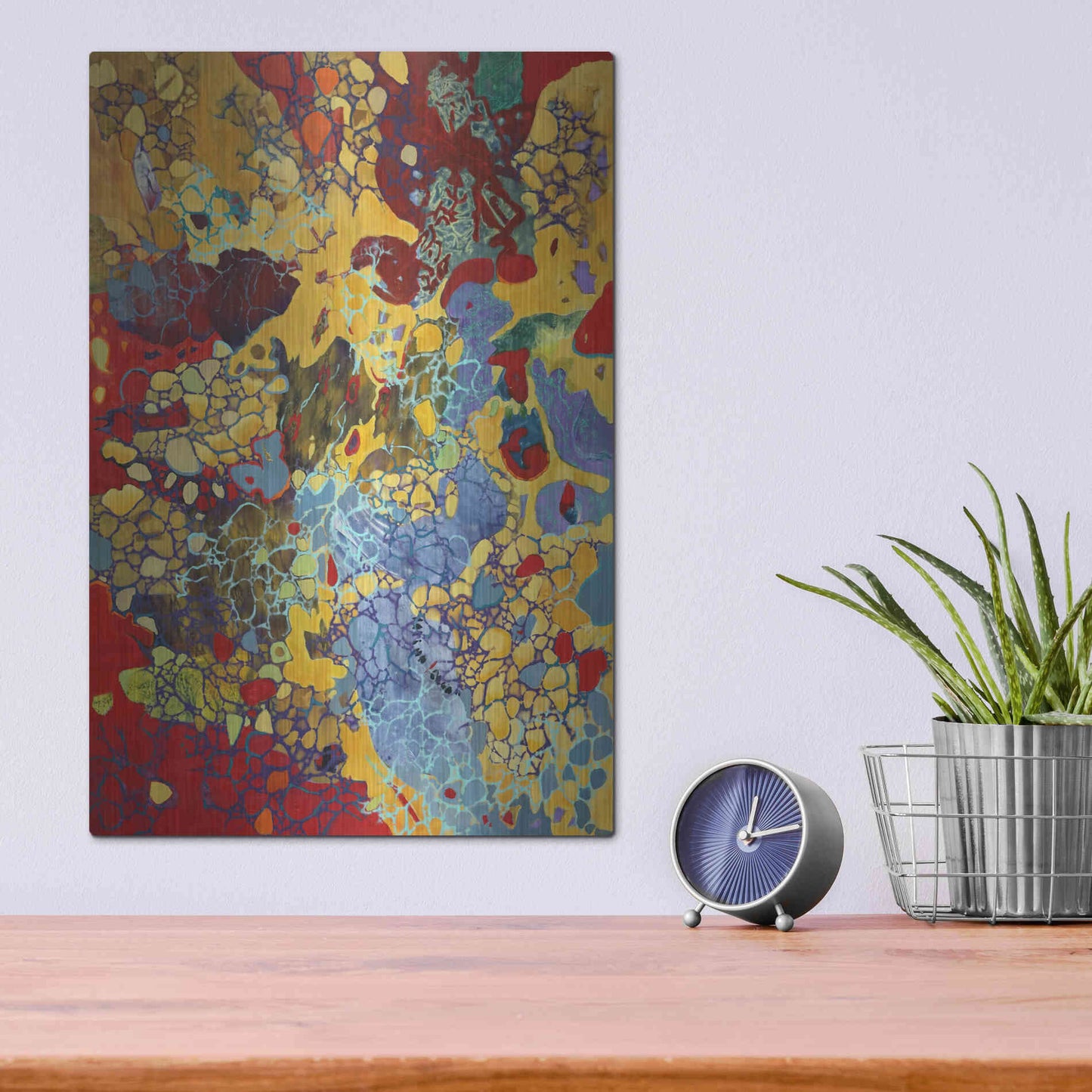 Luxe Metal Art 'Broadway Boogie Woogie' by Judith D'Agostino, Metal Wall Art,12x16