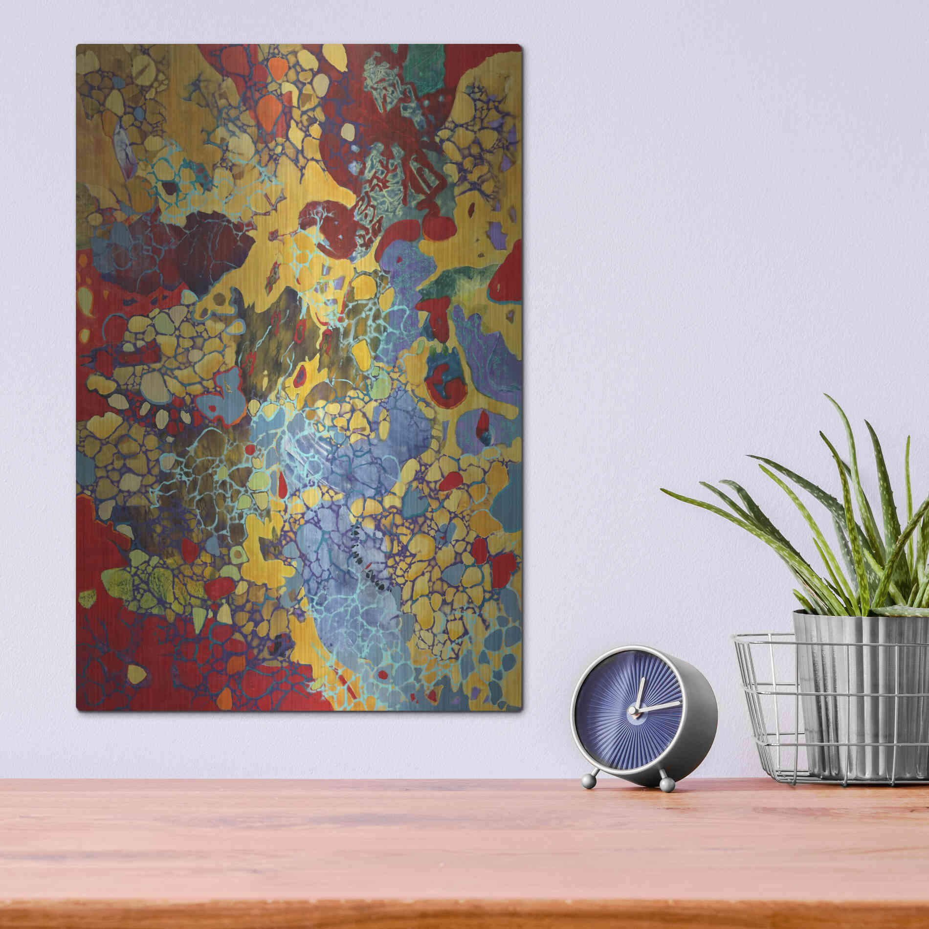 Luxe Metal Art 'Broadway Boogie Woogie' by Judith D'Agostino, Metal Wall Art,12x16