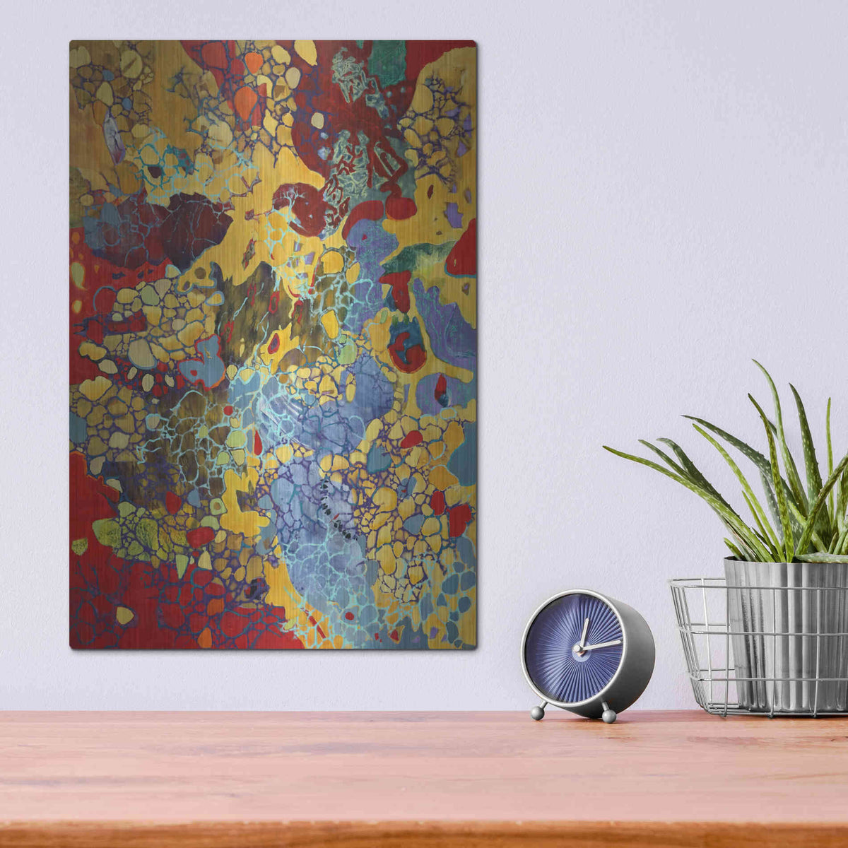 Luxe Metal Art 'Broadway Boogie Woogie' by Judith D'Agostino, Metal Wall Art,12x16
