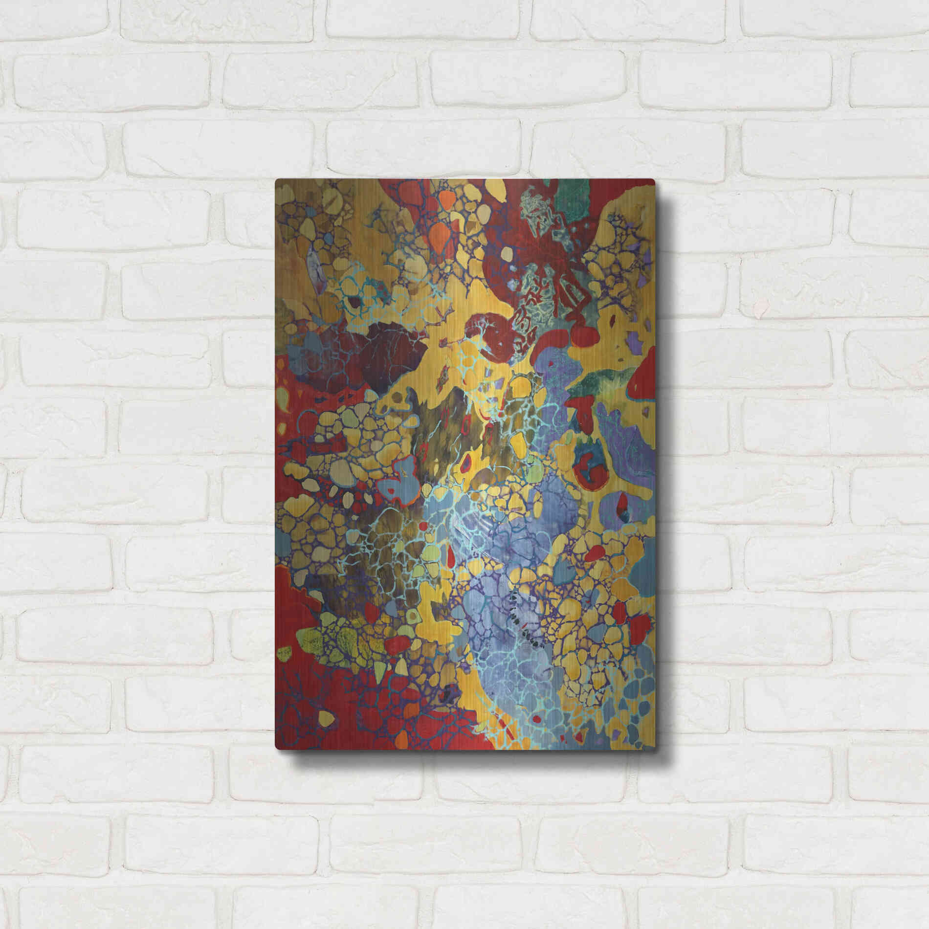 Luxe Metal Art 'Broadway Boogie Woogie' by Judith D'Agostino, Metal Wall Art,16x24