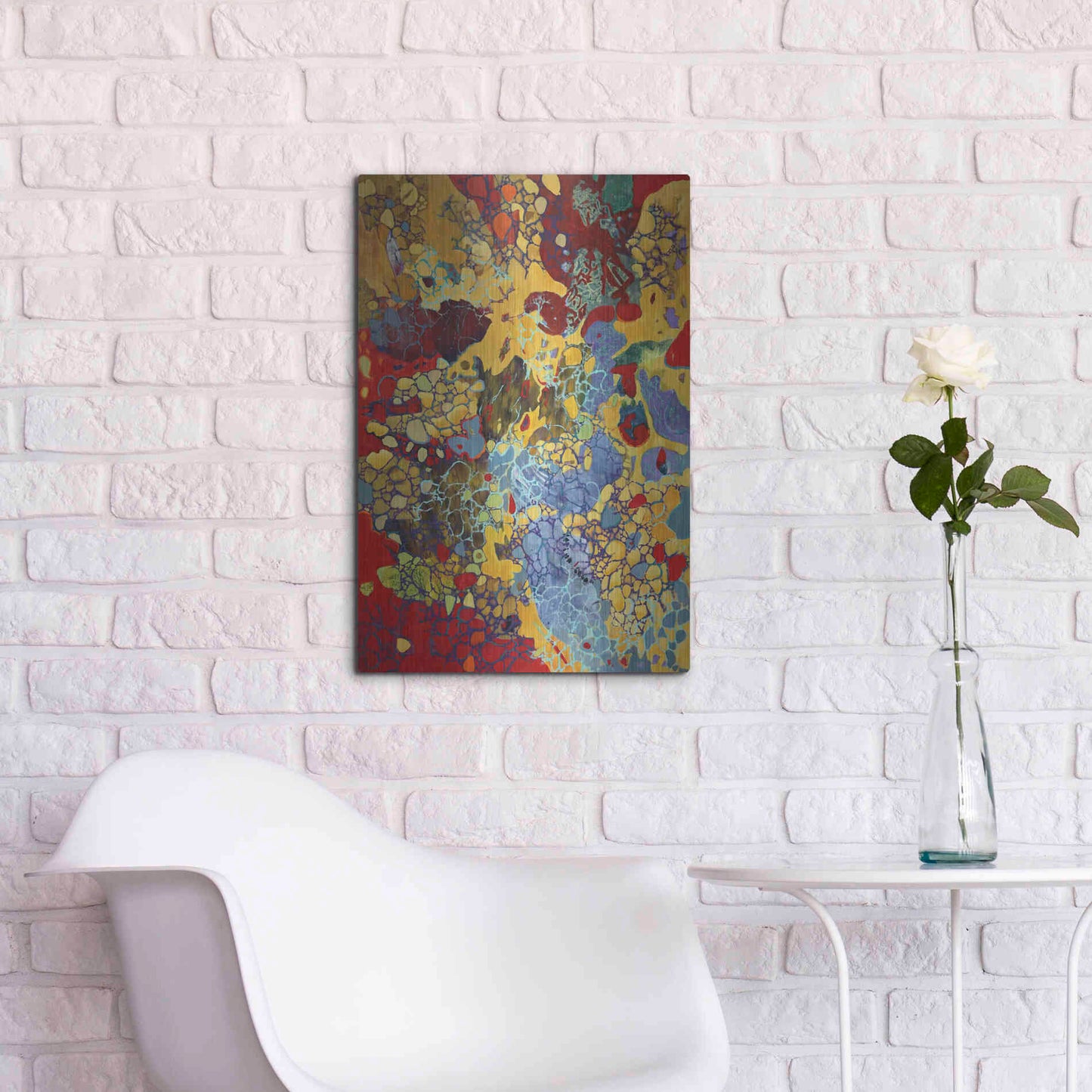 Luxe Metal Art 'Broadway Boogie Woogie' by Judith D'Agostino, Metal Wall Art,16x24