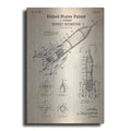 Luxe Metal Art 'Rocket Ship Blueprint Patent Parchment' Metal Wall Art