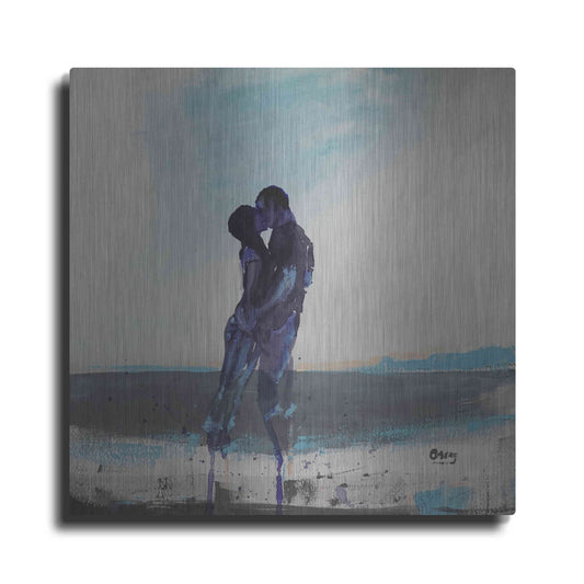 Luxe Metal Art 'Before Sunrise' by Oscar Alvarez Pardo, Metal Wall Art