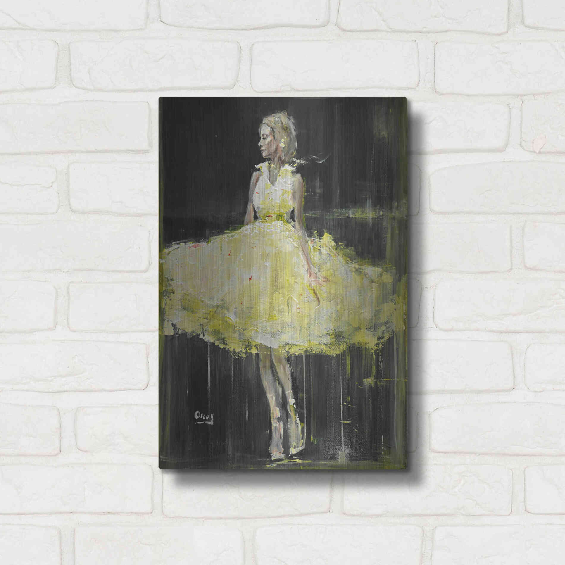 Luxe Metal Art 'Night Out' by Oscar Alvarez Pardo, Metal Wall Art,12x16