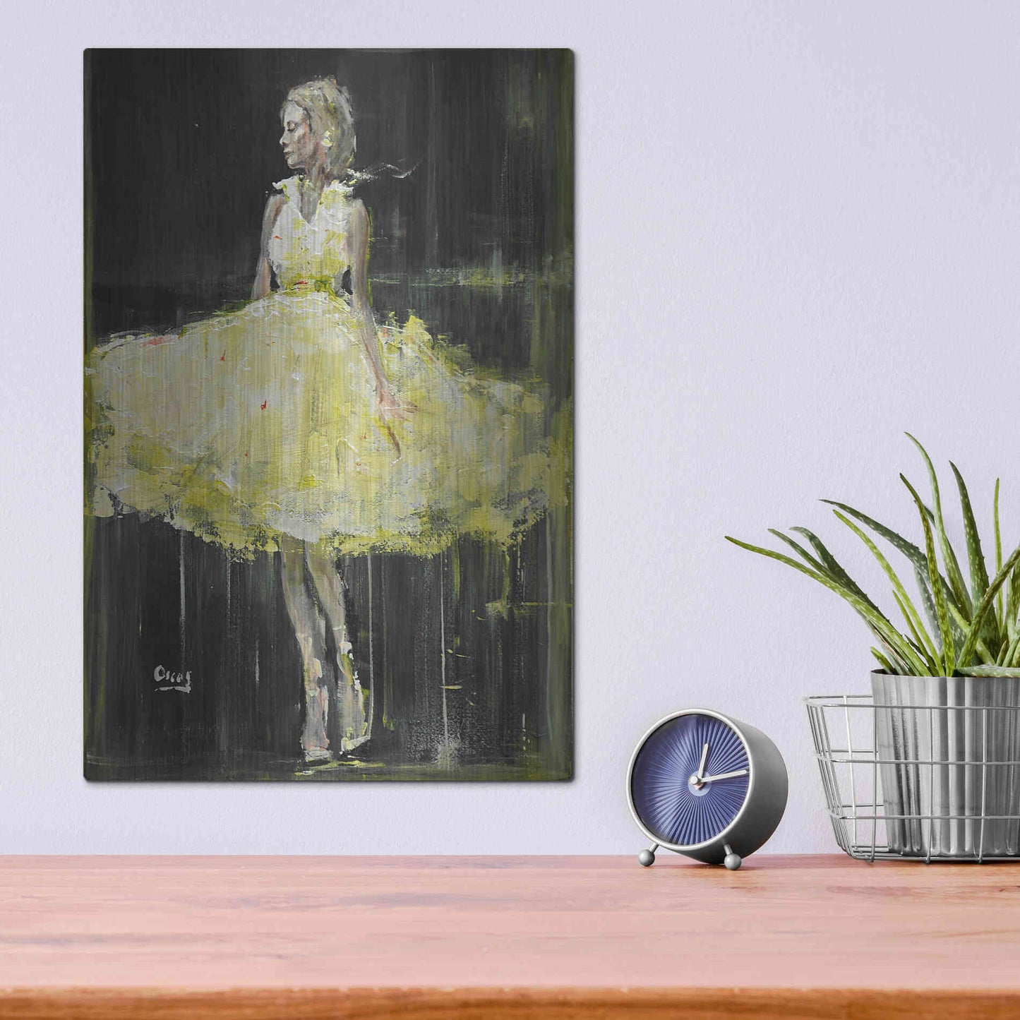 Luxe Metal Art 'Night Out' by Oscar Alvarez Pardo, Metal Wall Art,12x16