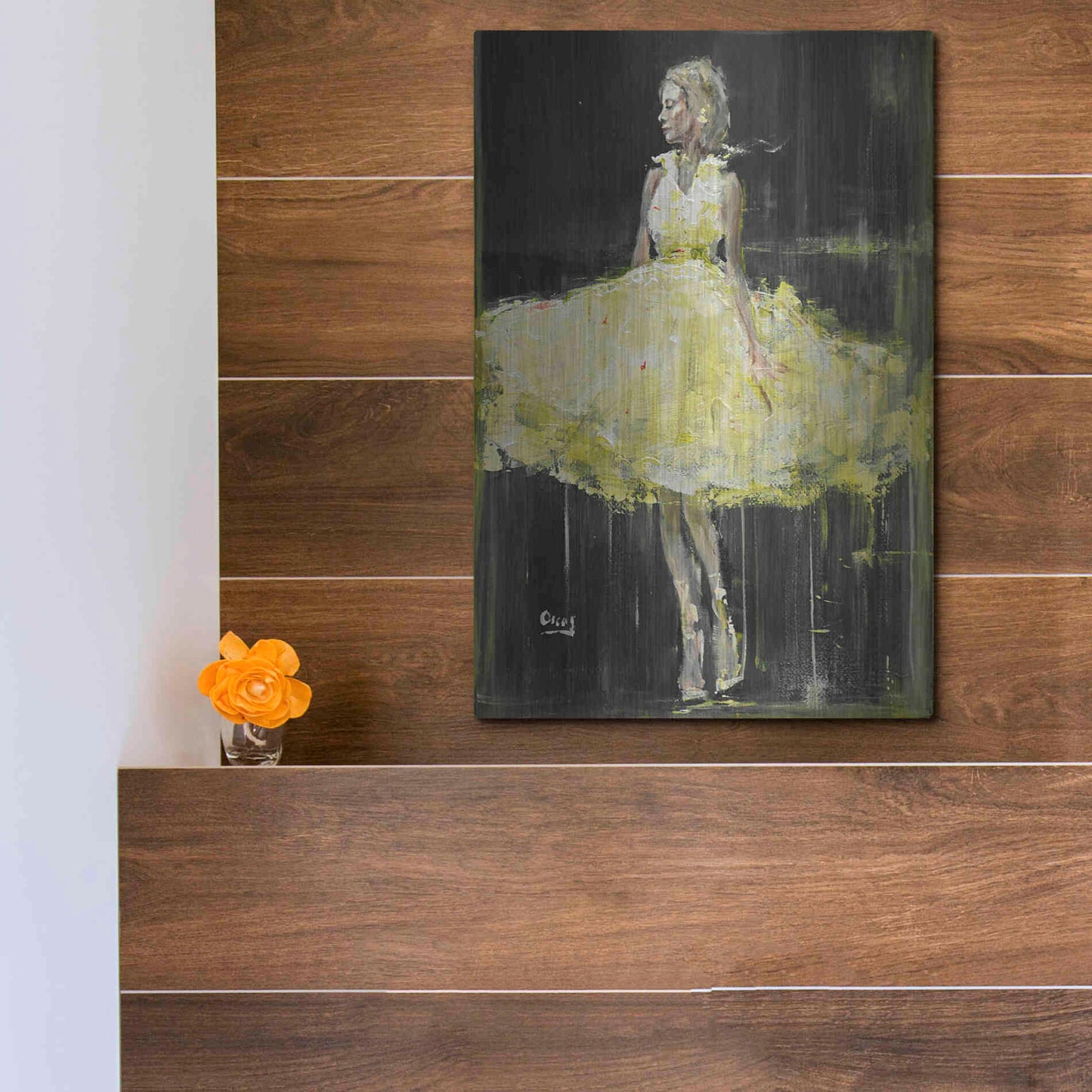 Luxe Metal Art 'Night Out' by Oscar Alvarez Pardo, Metal Wall Art,12x16