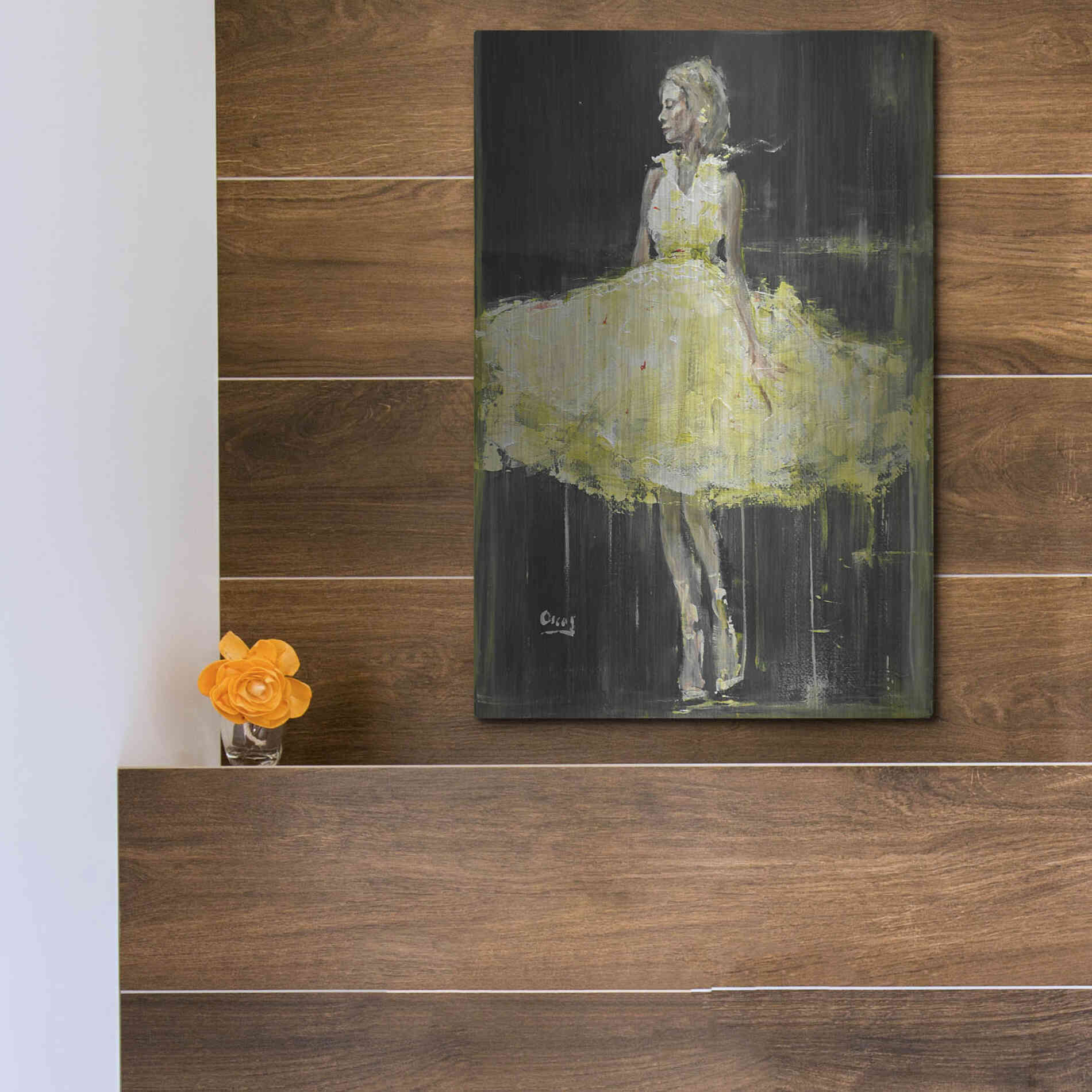 Luxe Metal Art 'Night Out' by Oscar Alvarez Pardo, Metal Wall Art,12x16