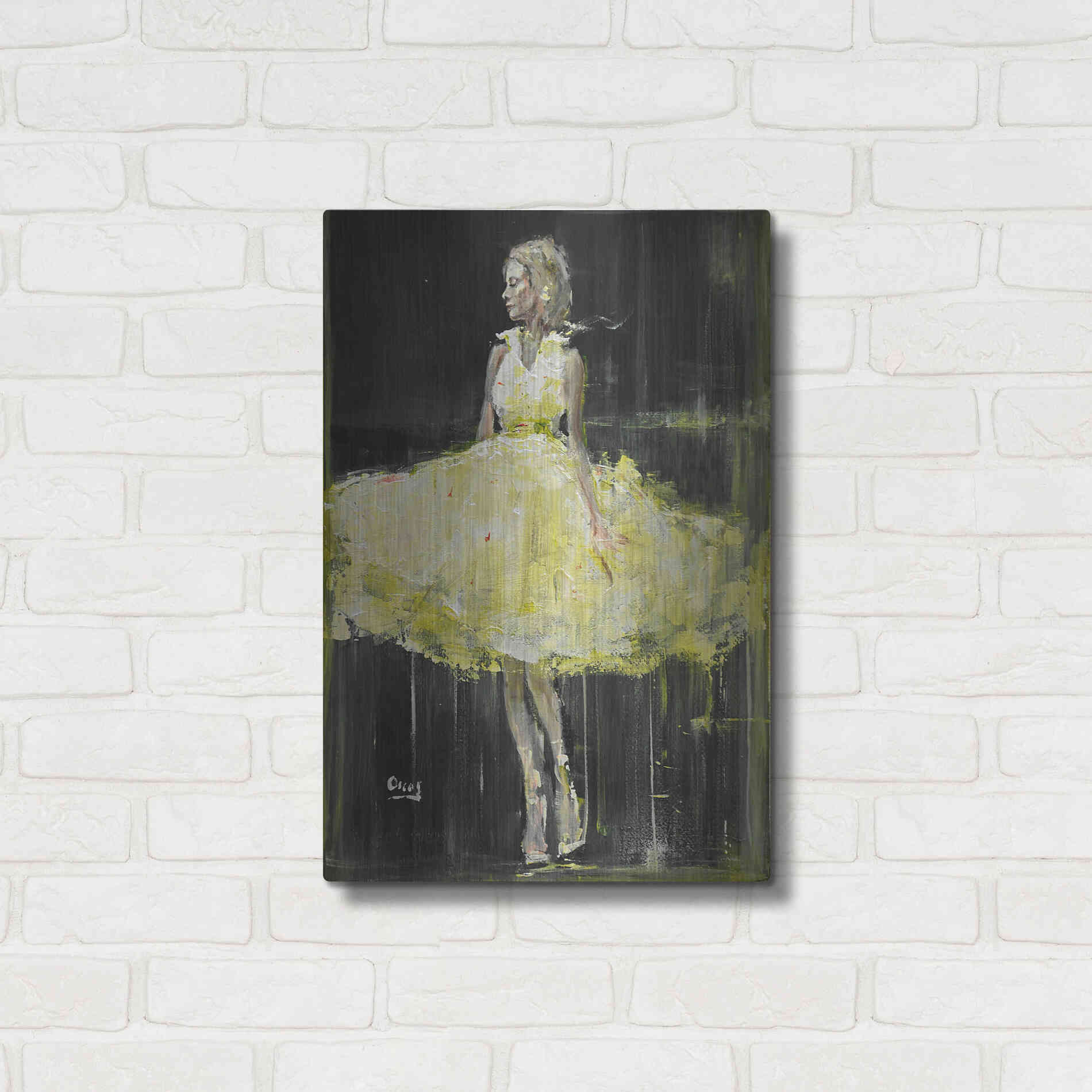 Luxe Metal Art 'Night Out' by Oscar Alvarez Pardo, Metal Wall Art,16x24