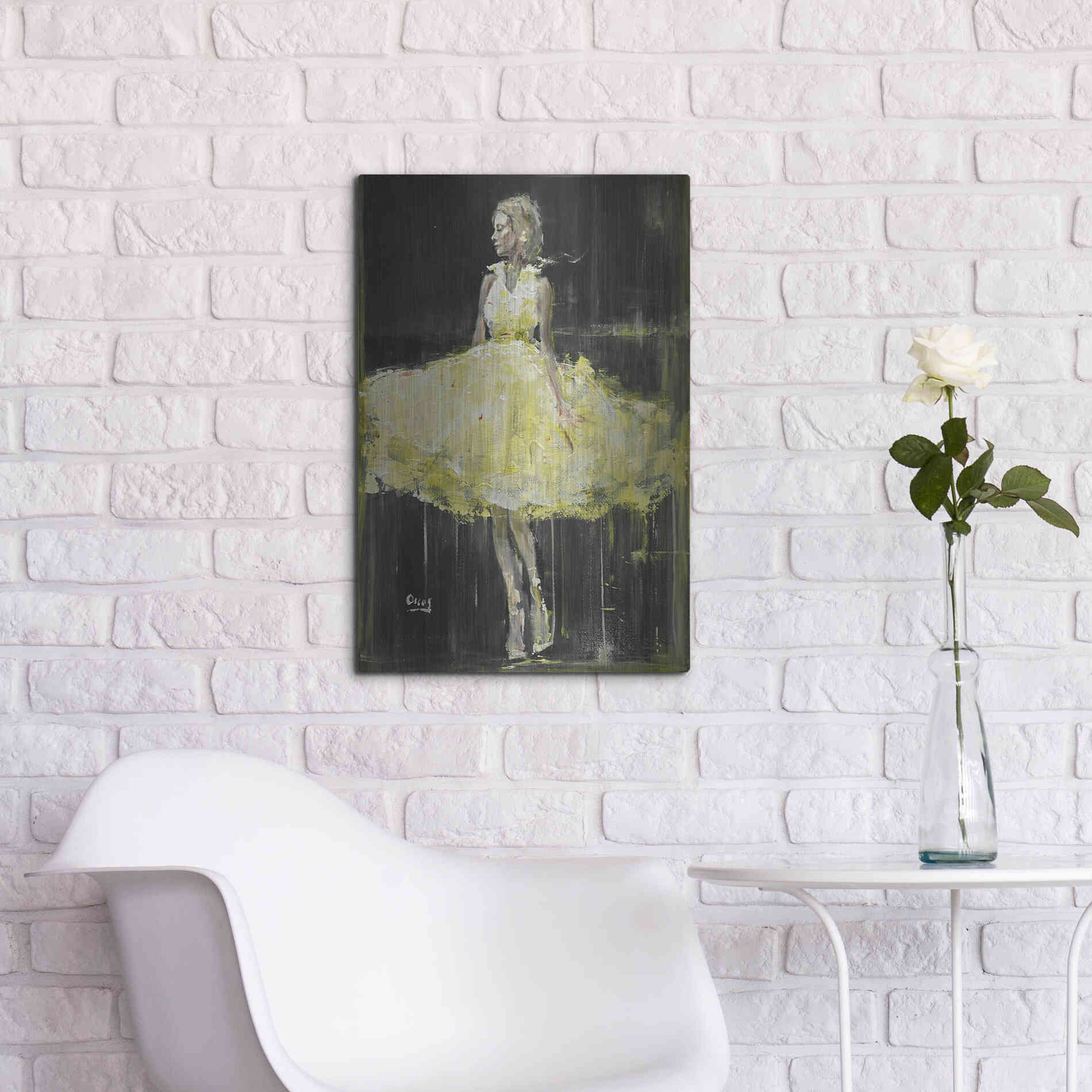 Luxe Metal Art 'Night Out' by Oscar Alvarez Pardo, Metal Wall Art,16x24