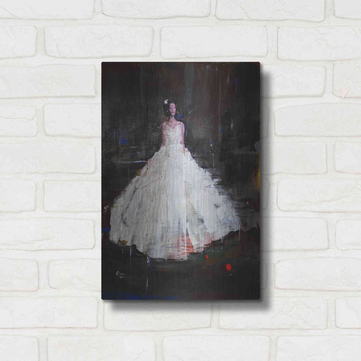 Luxe Metal Art 'Little Flower' by Oscar Alvarez Pardo, Metal Wall Art,12x16