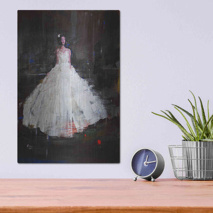 Luxe Metal Art 'Little Flower' by Oscar Alvarez Pardo, Metal Wall Art,12x16