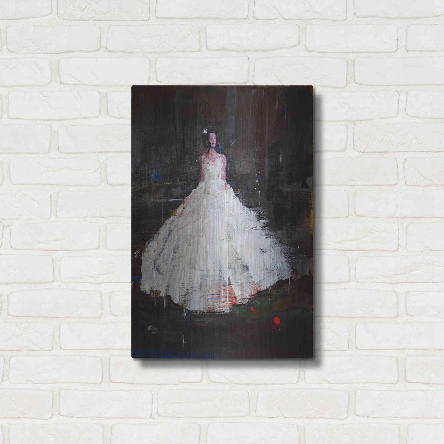 Luxe Metal Art 'Little Flower' by Oscar Alvarez Pardo, Metal Wall Art,16x24