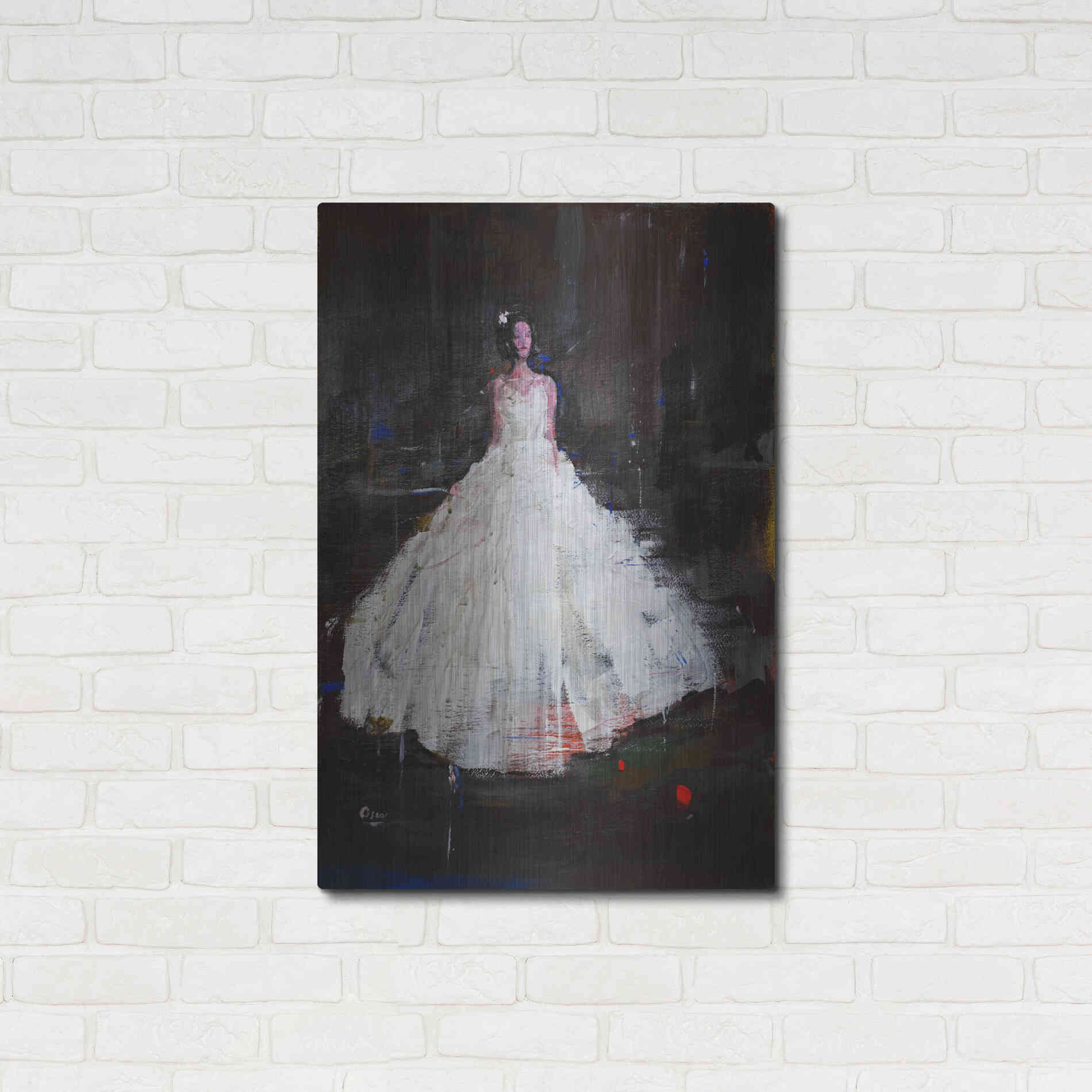 Luxe Metal Art 'Little Flower' by Oscar Alvarez Pardo, Metal Wall Art,24x36