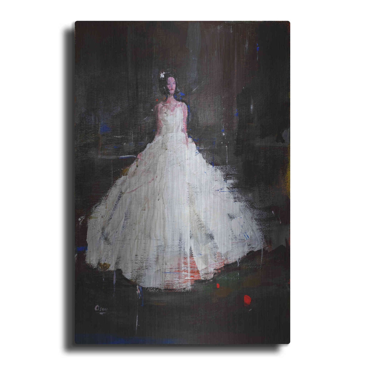 Luxe Metal Art 'Little Flower' by Oscar Alvarez Pardo, Metal Wall Art