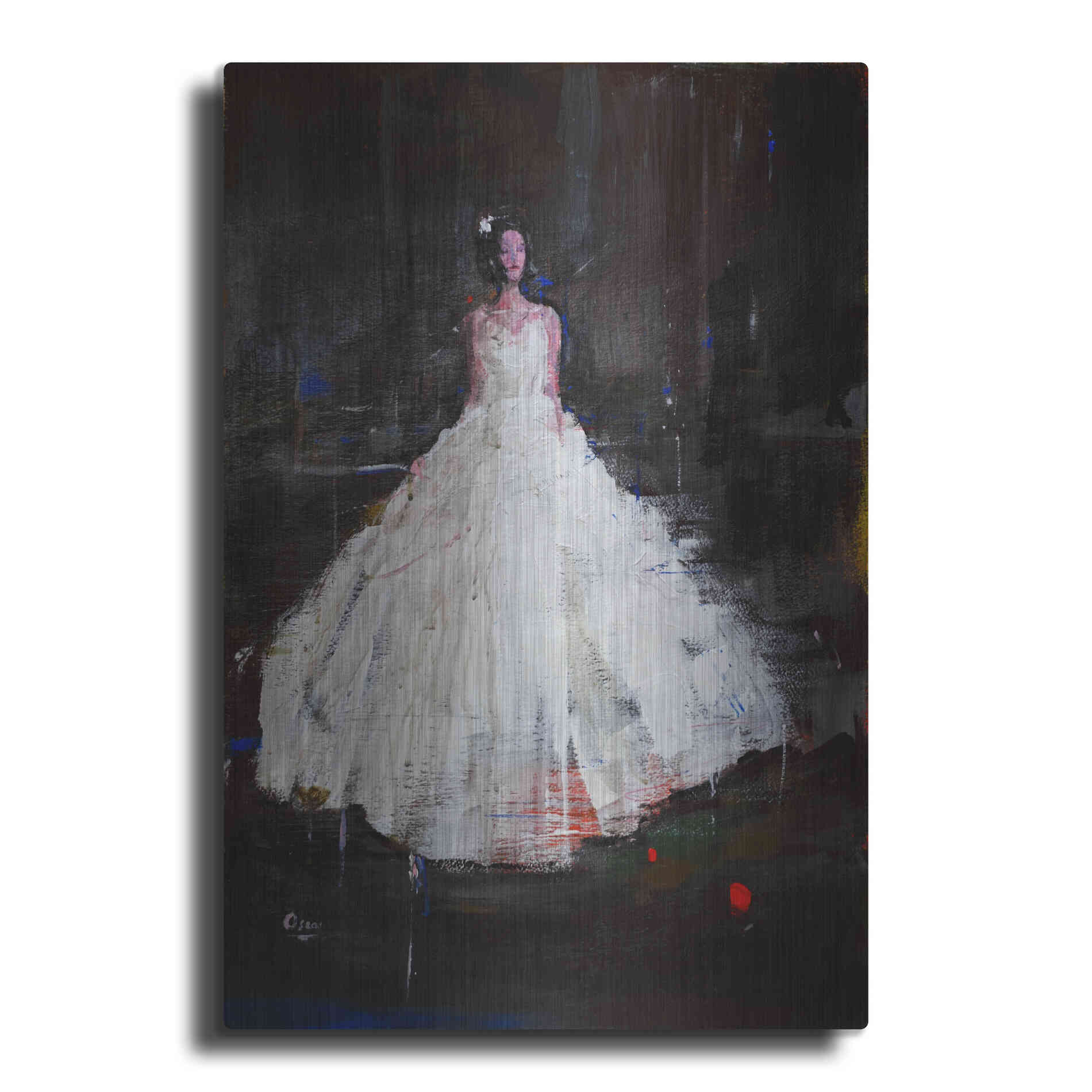 Luxe Metal Art 'Little Flower' by Oscar Alvarez Pardo, Metal Wall Art