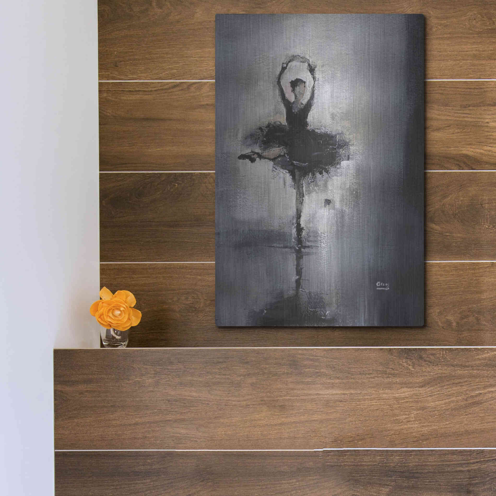 Luxe Metal Art 'Prima Donna' by Oscar Alvarez Pardo, Metal Wall Art,12x16