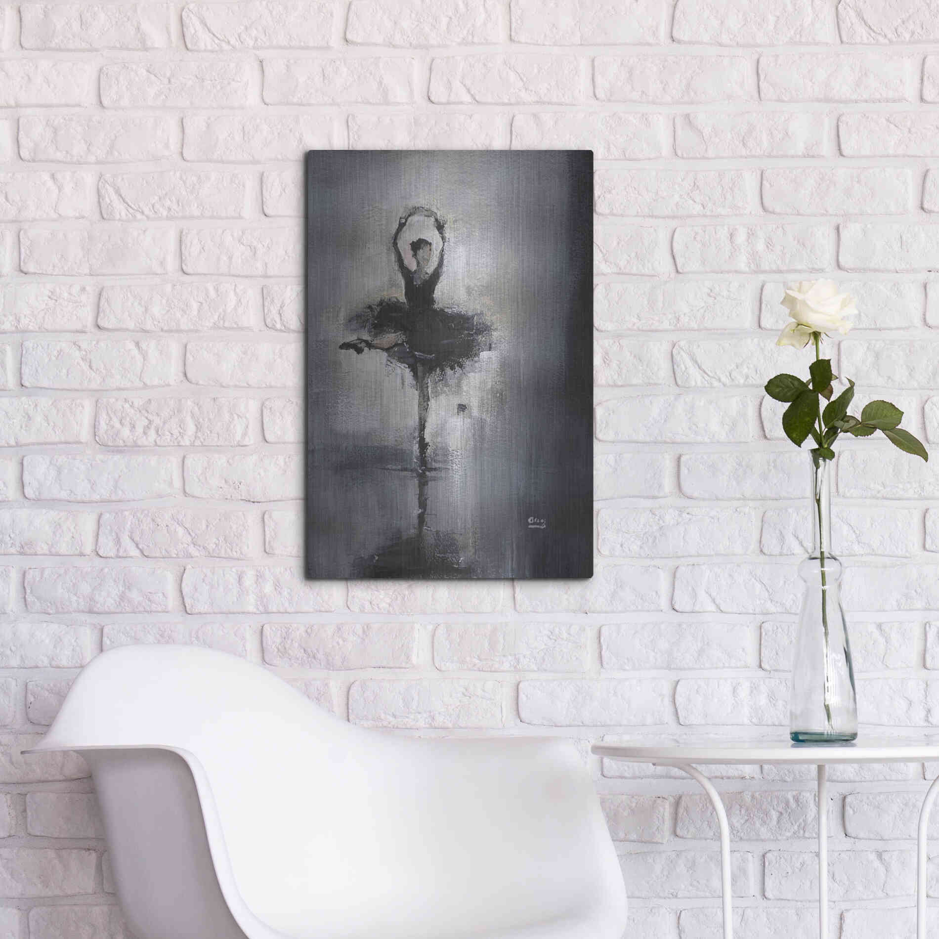 Luxe Metal Art 'Prima Donna' by Oscar Alvarez Pardo, Metal Wall Art,16x24