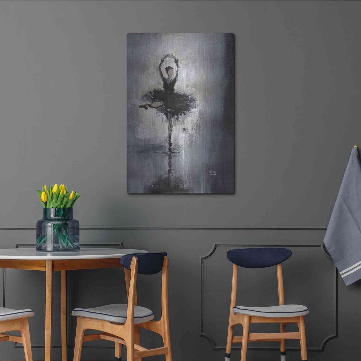 Luxe Metal Art 'Prima Donna' by Oscar Alvarez Pardo, Metal Wall Art,24x36