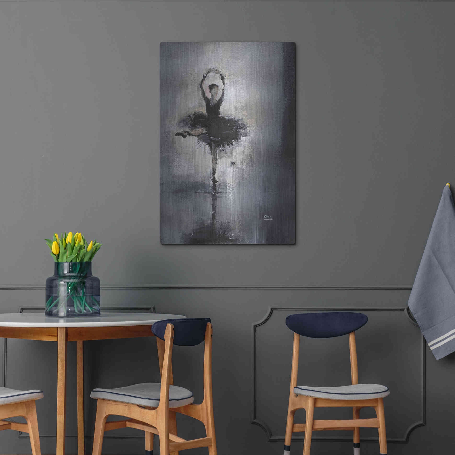 Luxe Metal Art 'Prima Donna' by Oscar Alvarez Pardo, Metal Wall Art,24x36