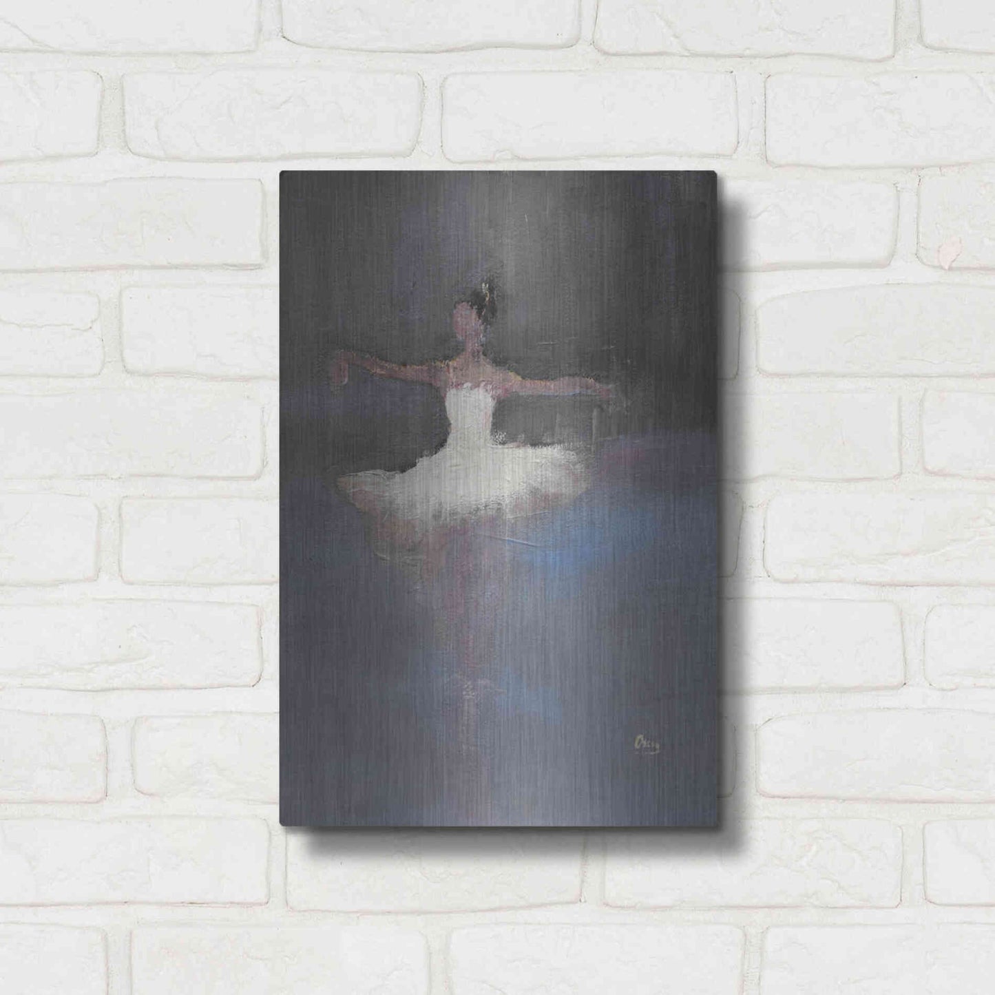 Luxe Metal Art 'Fleeting' by Oscar Alvarez Pardo, Metal Wall Art,12x16