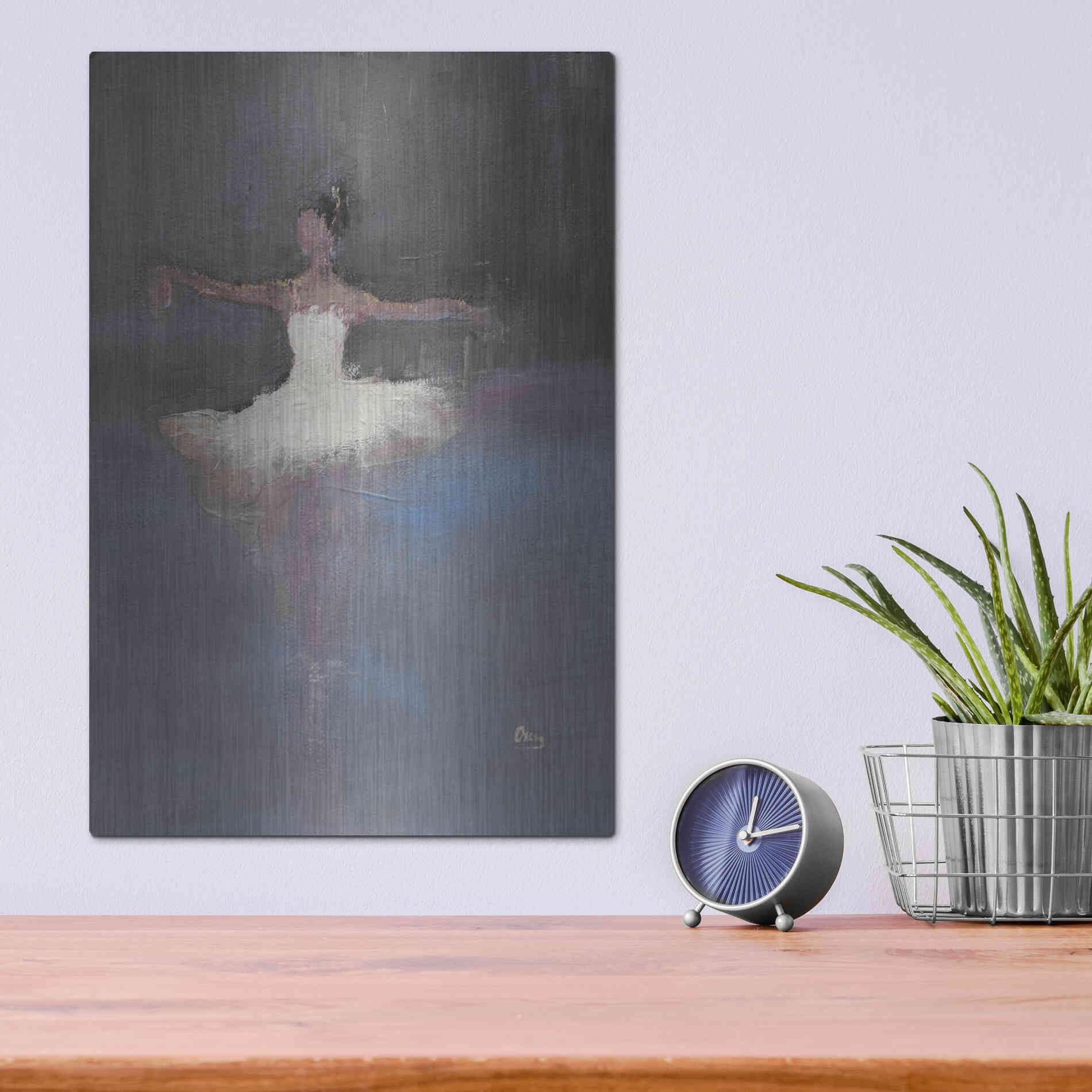 Luxe Metal Art 'Fleeting' by Oscar Alvarez Pardo, Metal Wall Art,12x16