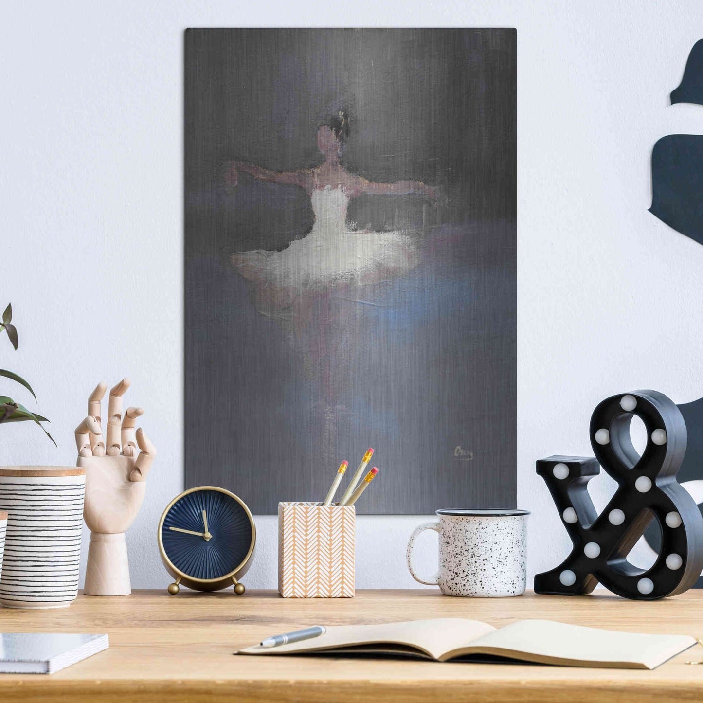 Luxe Metal Art 'Fleeting' by Oscar Alvarez Pardo, Metal Wall Art,12x16