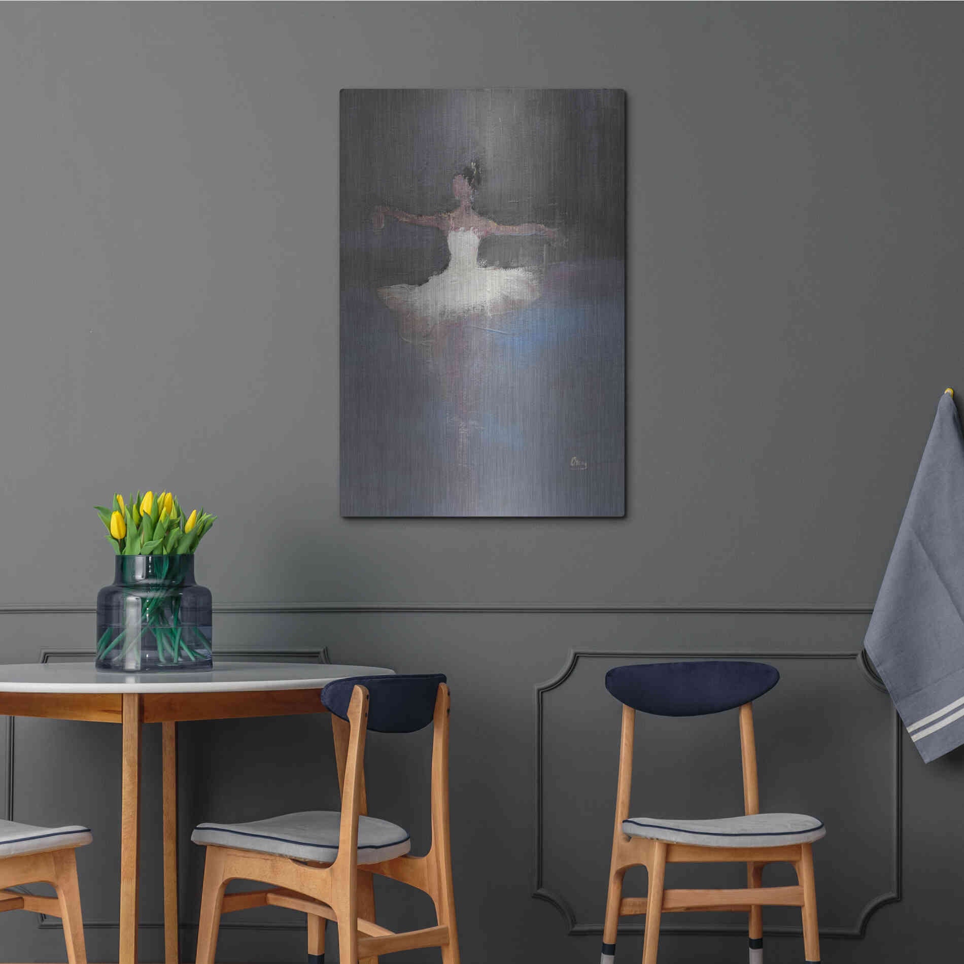 Luxe Metal Art 'Fleeting' by Oscar Alvarez Pardo, Metal Wall Art,24x36