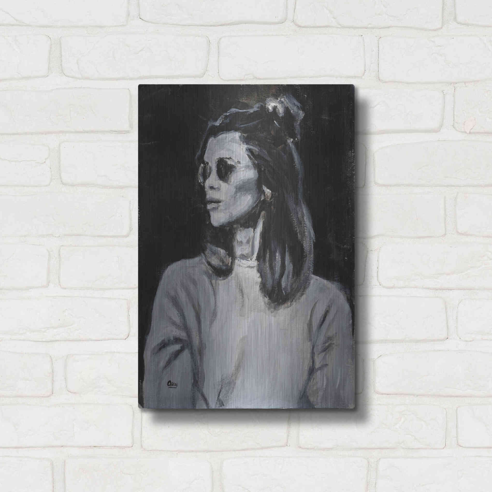 Luxe Metal Art 'Side' by Oscar Alvarez Pardo, Metal Wall Art,12x16