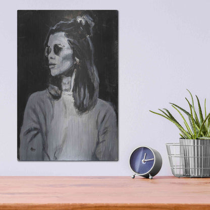 Luxe Metal Art 'Side' by Oscar Alvarez Pardo, Metal Wall Art,12x16