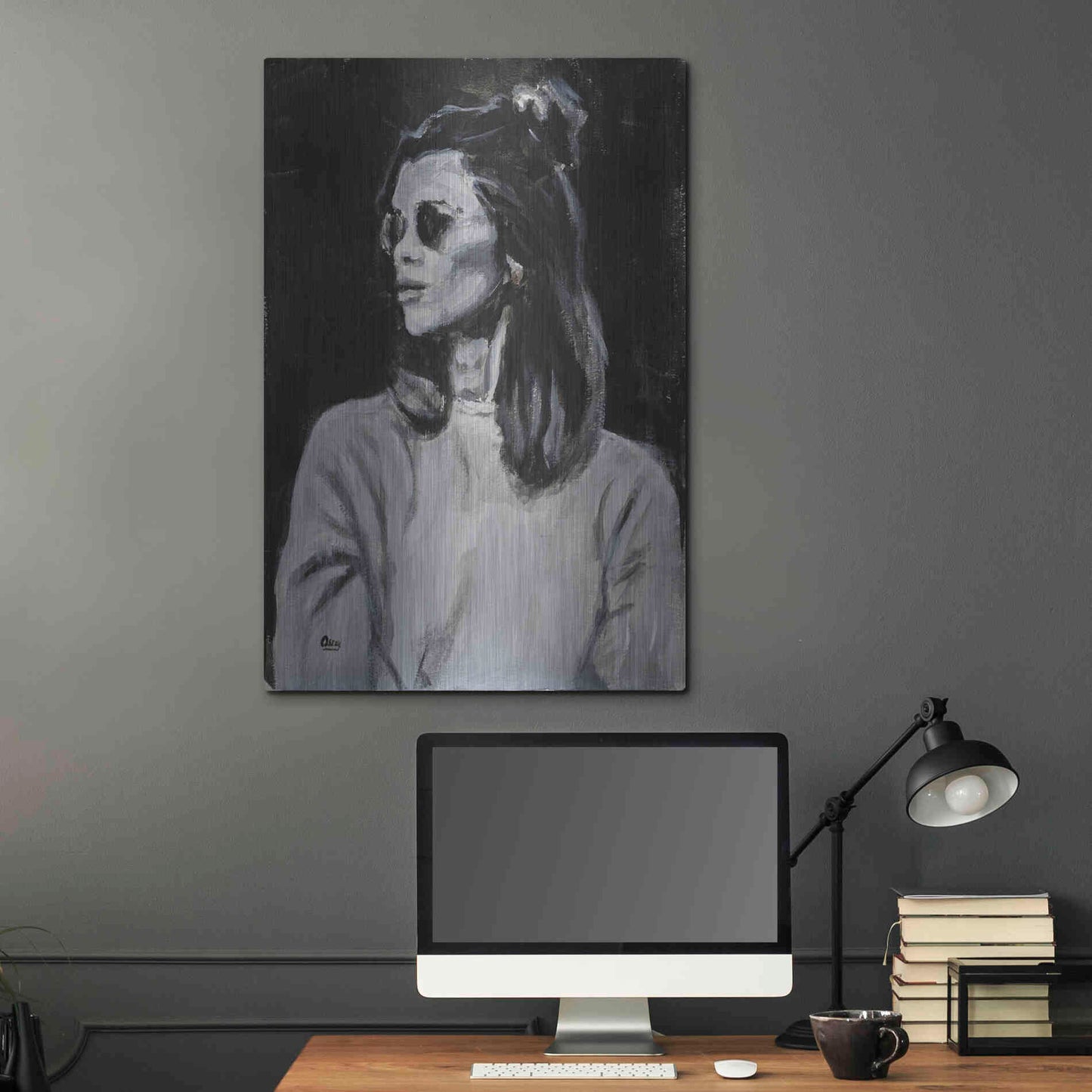 Luxe Metal Art 'Side' by Oscar Alvarez Pardo, Metal Wall Art,24x36