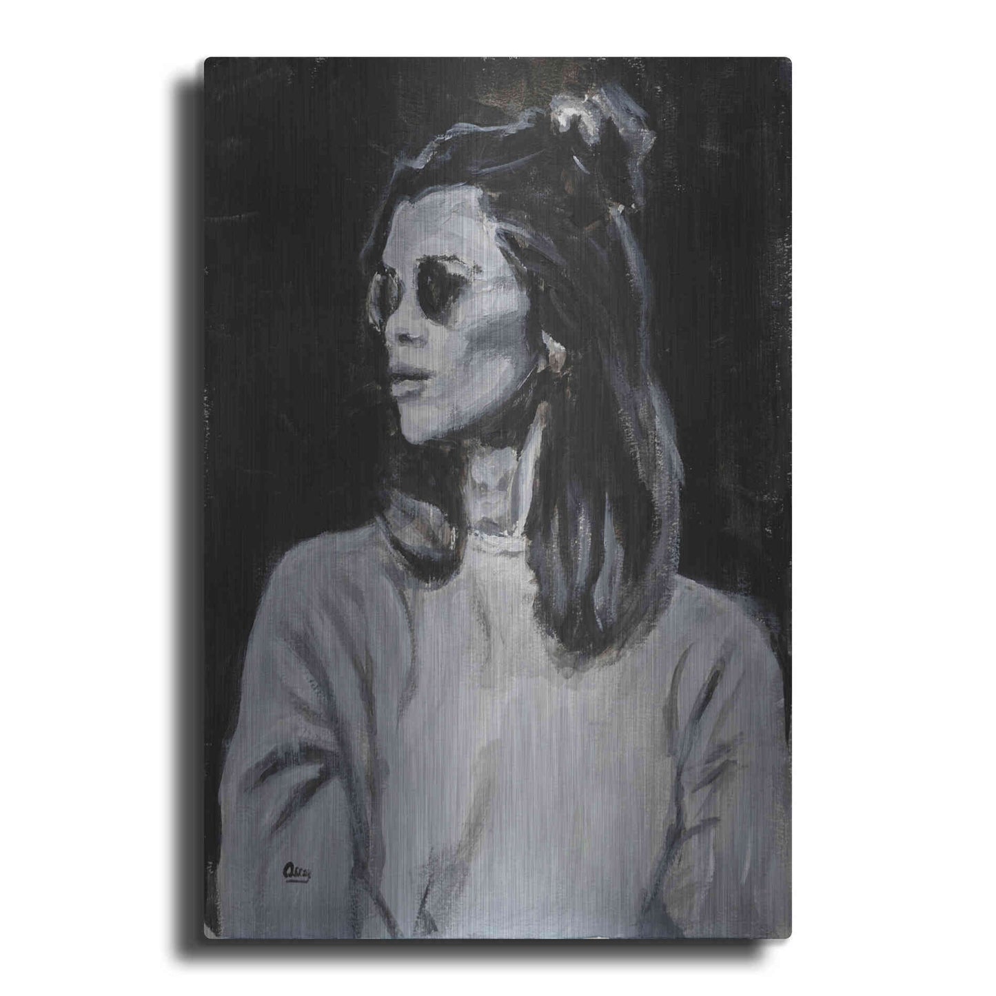 Luxe Metal Art 'Side' by Oscar Alvarez Pardo, Metal Wall Art