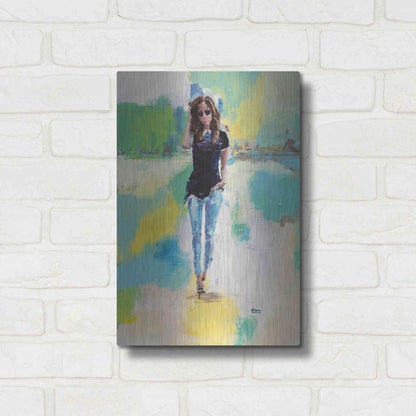 Luxe Metal Art 'Casual' by Oscar Alvarez Pardo, Metal Wall Art,12x16