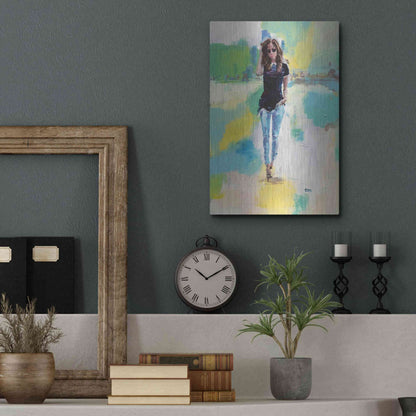 Luxe Metal Art 'Casual' by Oscar Alvarez Pardo, Metal Wall Art,12x16