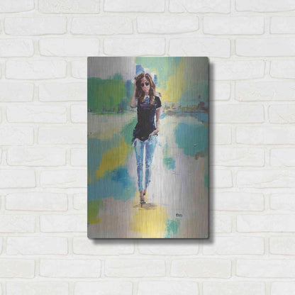 Luxe Metal Art 'Casual' by Oscar Alvarez Pardo, Metal Wall Art,16x24