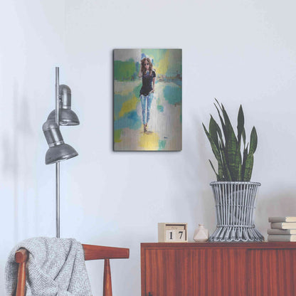Luxe Metal Art 'Casual' by Oscar Alvarez Pardo, Metal Wall Art,16x24