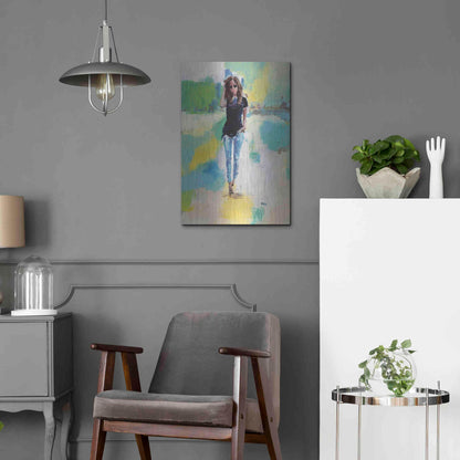 Luxe Metal Art 'Casual' by Oscar Alvarez Pardo, Metal Wall Art,16x24