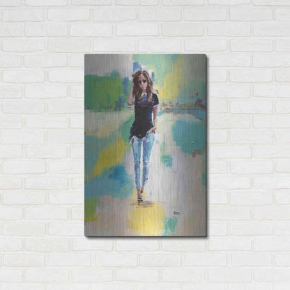 Luxe Metal Art 'Casual' by Oscar Alvarez Pardo, Metal Wall Art,24x36