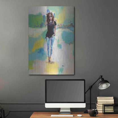 Luxe Metal Art 'Casual' by Oscar Alvarez Pardo, Metal Wall Art,24x36