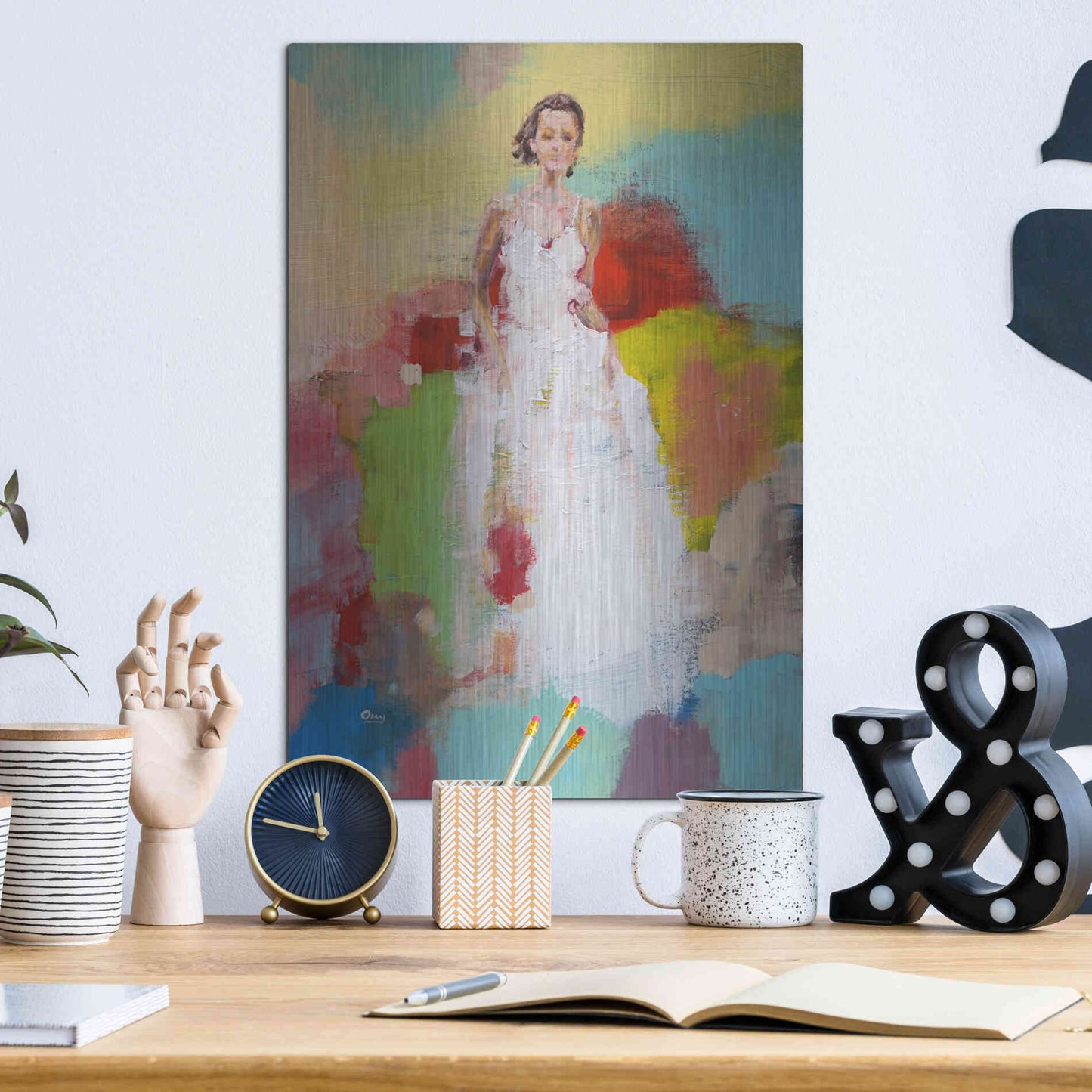 Luxe Metal Art 'Springtime' by Oscar Alvarez Pardo, Metal Wall Art,12x16