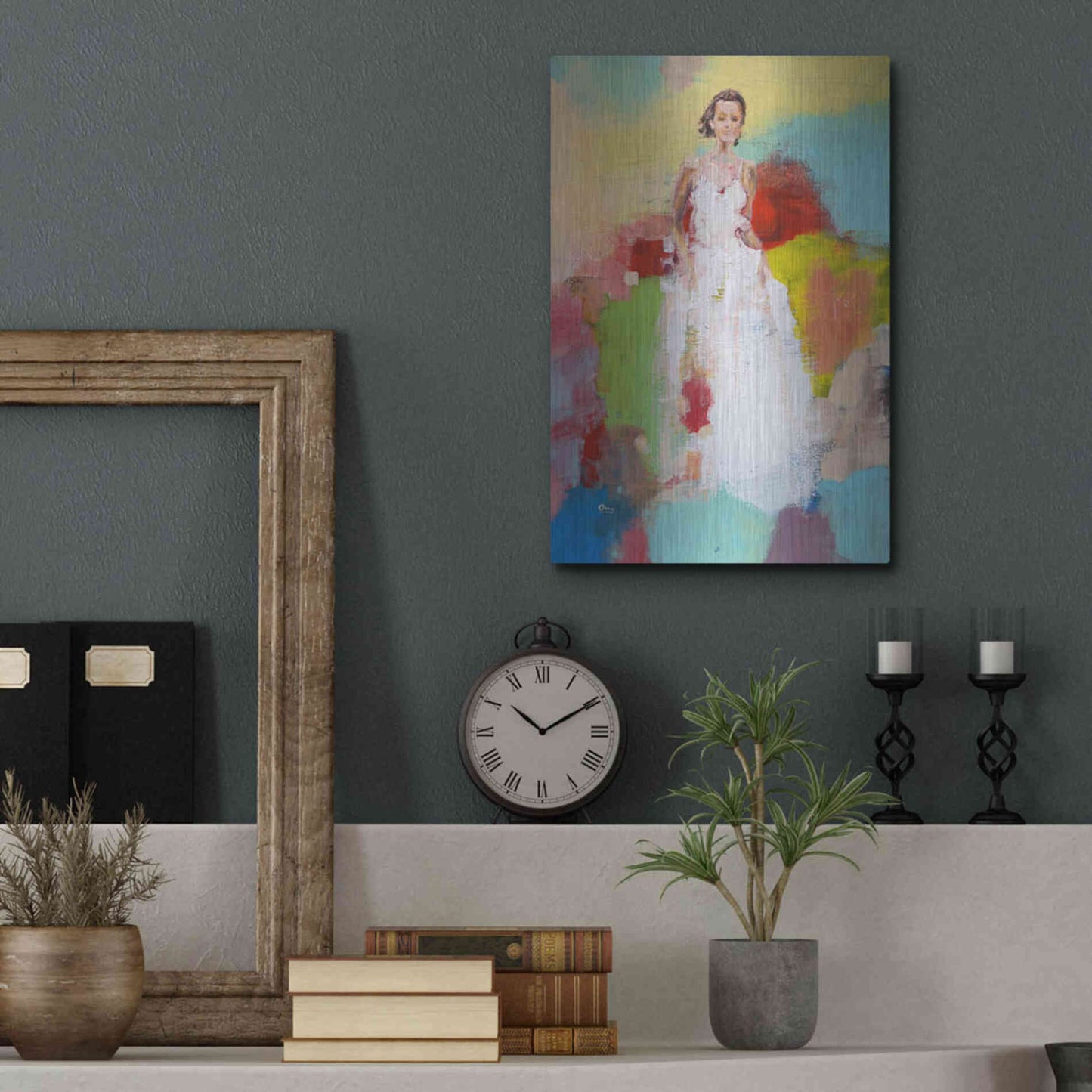 Luxe Metal Art 'Springtime' by Oscar Alvarez Pardo, Metal Wall Art,12x16