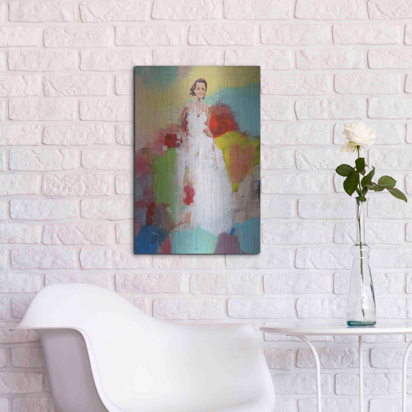Luxe Metal Art 'Springtime' by Oscar Alvarez Pardo, Metal Wall Art,16x24
