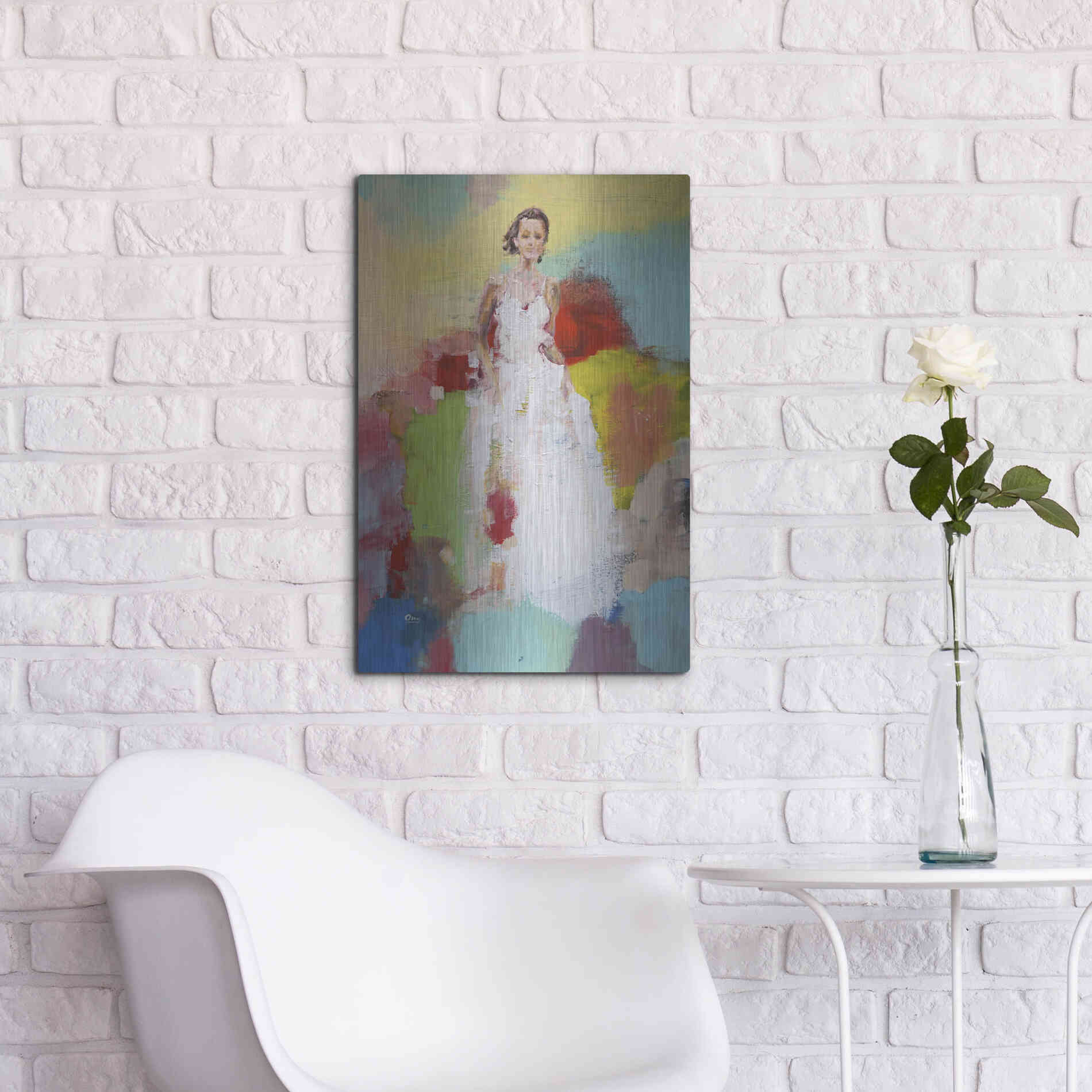 Luxe Metal Art 'Springtime' by Oscar Alvarez Pardo, Metal Wall Art,16x24